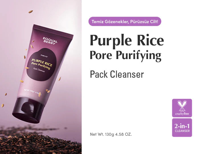 EQQUALBERRY Purple Rice Pore Purifying Pack Cleanser 130g