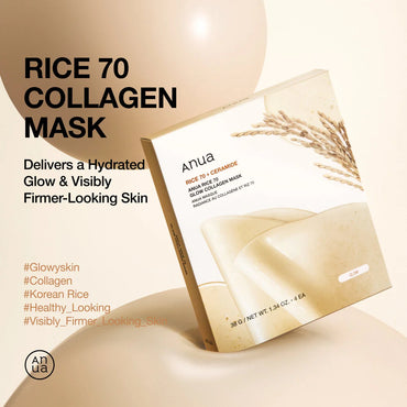 ANUA Rice 70 Glow Collagen Mask (4 sheets)