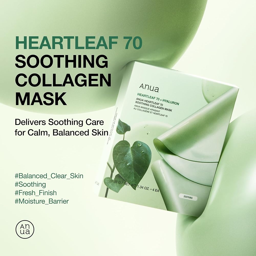 ANUA Heartleaf 70 Soothing Collagen Mask *4 sheets