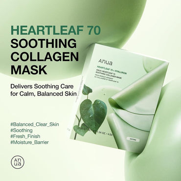 ANUA Heartleaf 70 Soothing Collagen Mask (4 sheets)