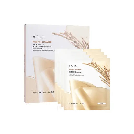 ANUA Rice 70 Glow Collagen Mask (4 sheets)