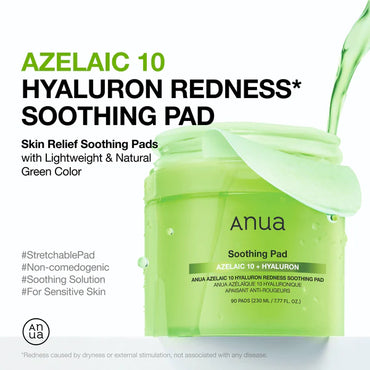 ANUA Azelaic 10 Hyaluron Redness Soothing Pad